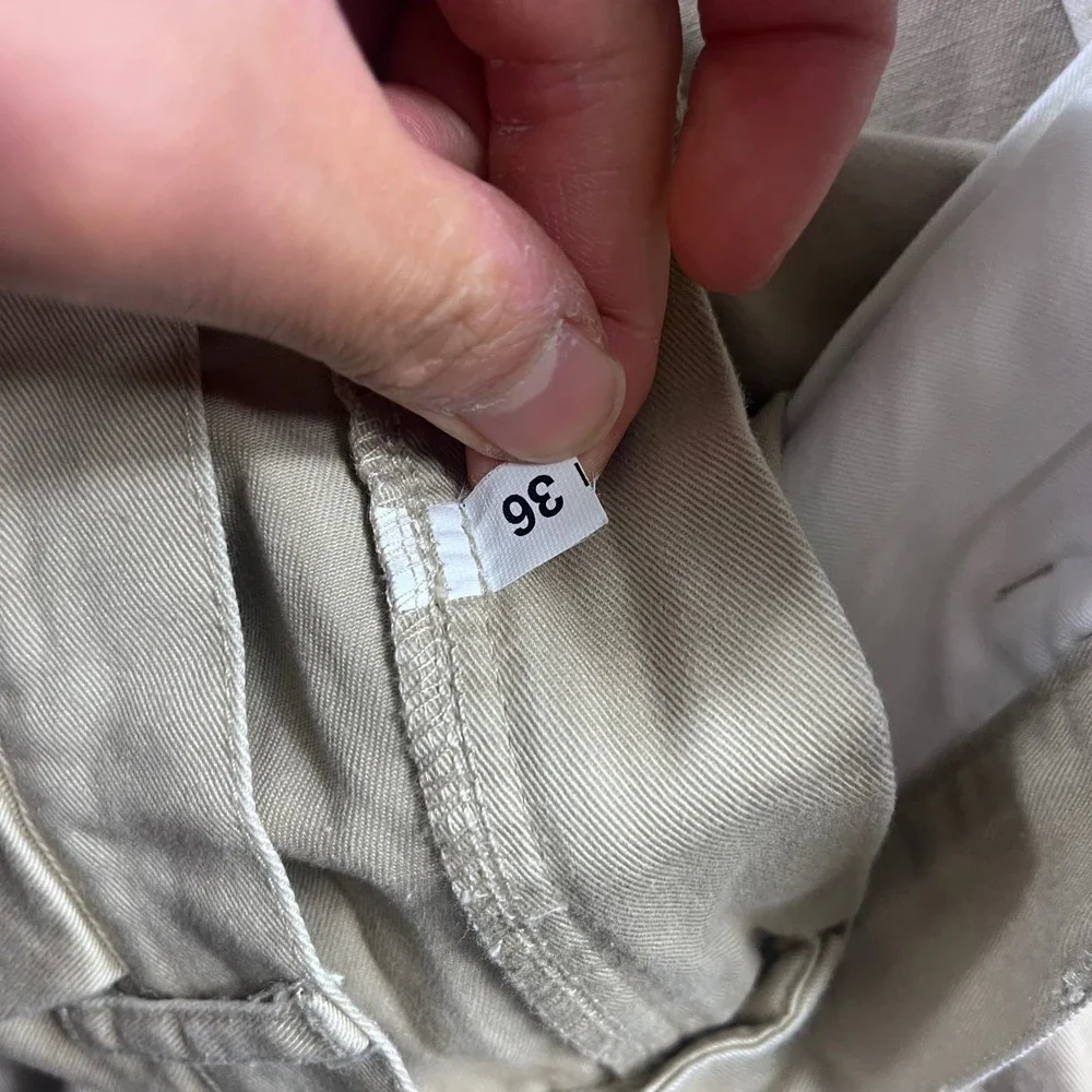 Polo Ralph Lauren Mens 36 Khaki Pleated Chino Shorts Tan 100% Cotton 7 In Inseam